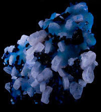 Fluorescence under midwave UV light.