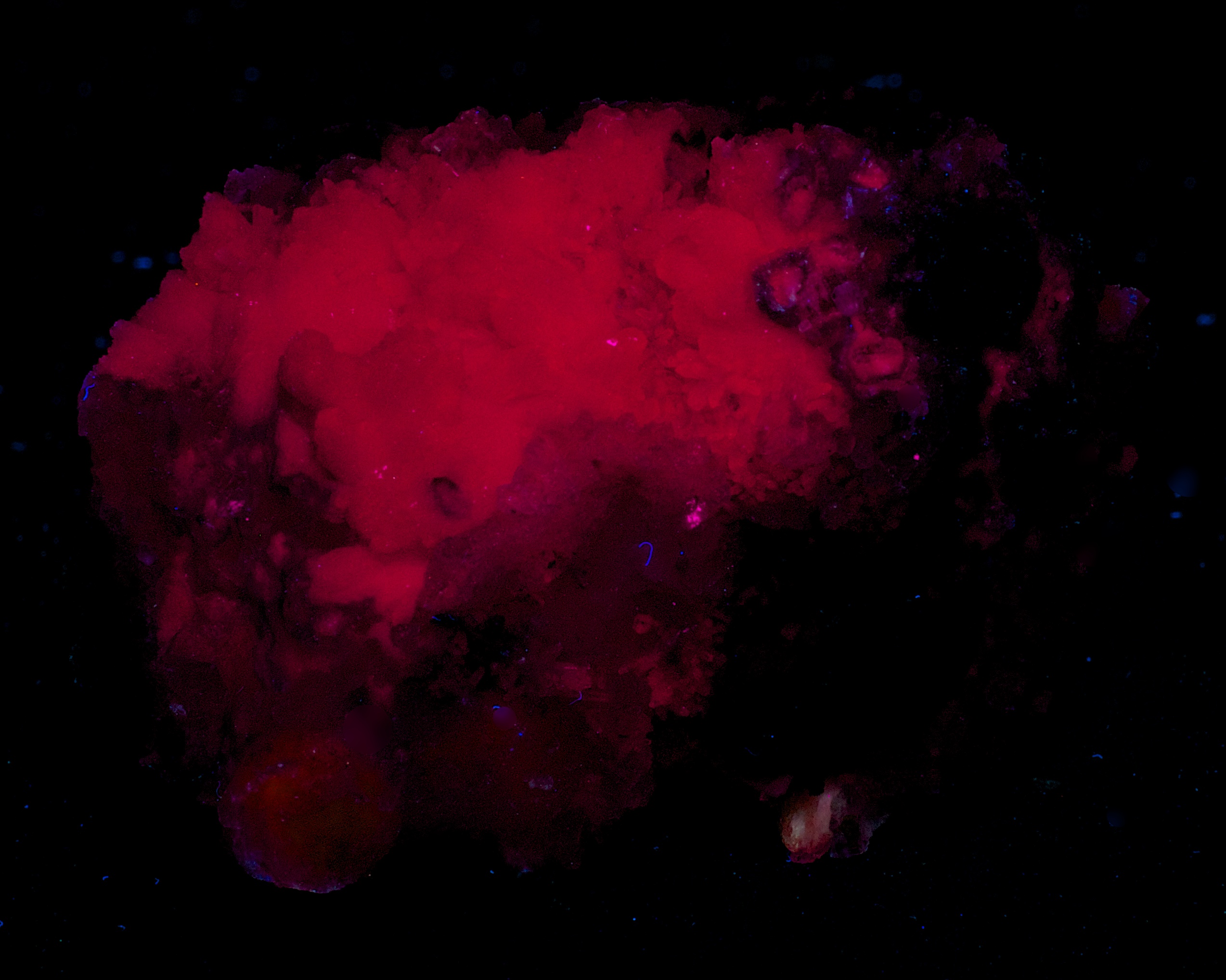 Fluorescence under longwave UV light.