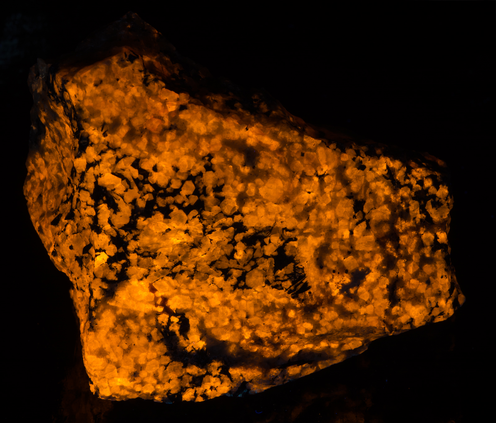 Fluorescence under longwave UV light. Side 2.