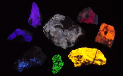 “Rainbow” assortment of longwave UV reactive minerals