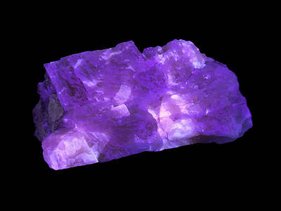 Fluorescence under longwave UV light.